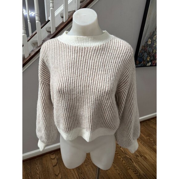 Cleobella Sydney Ribbed Wool Blend Sweater Striped Size Small - Picture 1 of 2